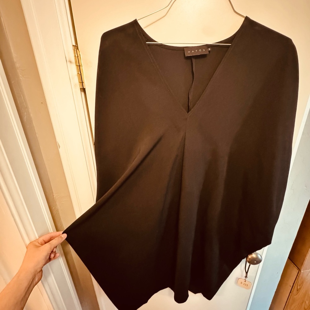 Hatch Black V-Neck Mini Tunic Maternity Dress